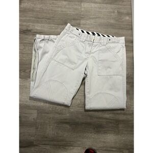 J.Crew Women's Favorite Fit Chino Pants  Sz 8 Ankle Zips Reinforced Knees Gorp